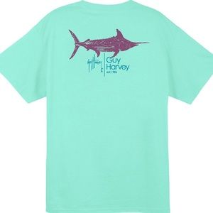 5 for $22 Guy Harvey Teal and Purple Tee